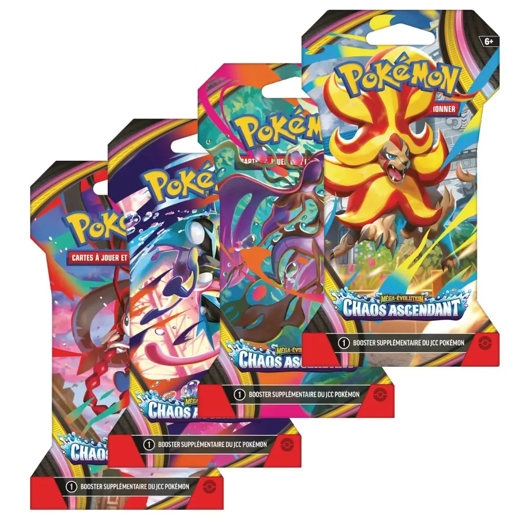 Booster sous blister Méga-Évolution – Chaos Ascendant — Blister ME04