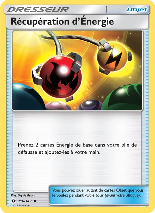 Carte Pokémon Récupération d’Énergie 116