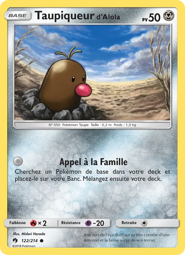 Carte Pokémon Taupiqueur d’Alola 122