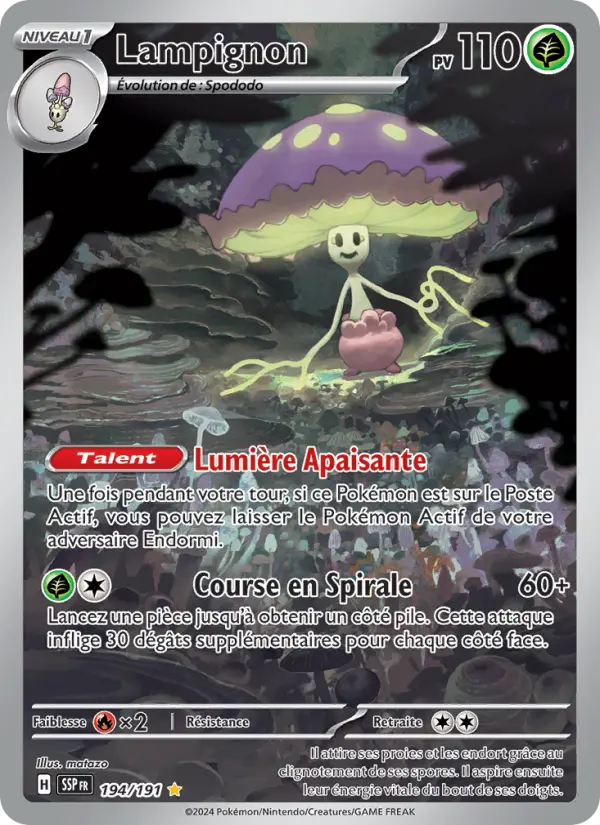 Carte Pokémon Lampignon 194