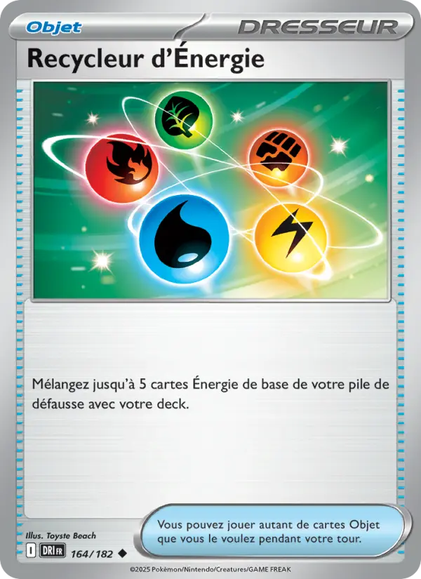 Carte Pokémon Recycleur d'Énergie 164