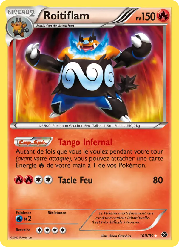 Carte Pokémon Roitiflam 100
