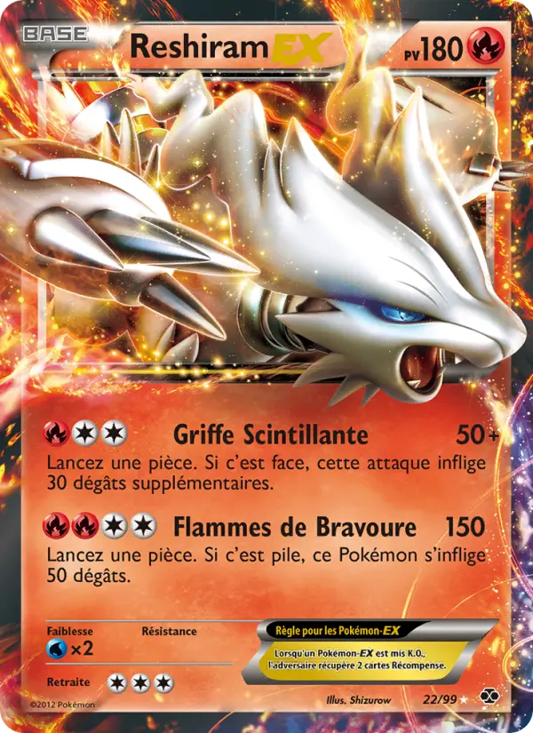 Carte Pokémon Reshiram-EX 22