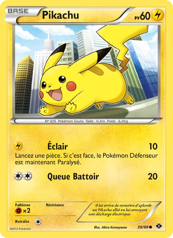 Carte Pokémon Pikachu 39