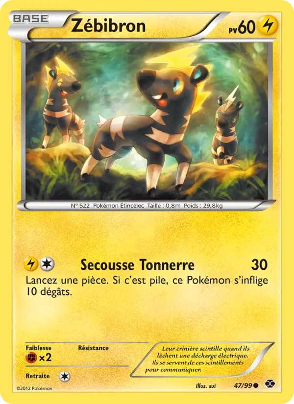 Carte Pokémon Zébibron 47