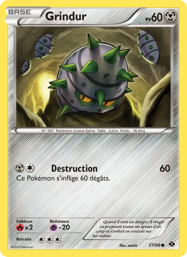Carte Pokémon Grindur 77