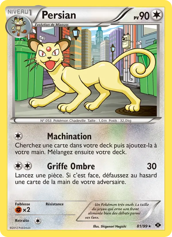 Carte Pokémon Persian 81