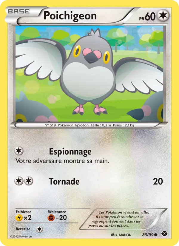 Carte Pokémon Poichigeon 83
