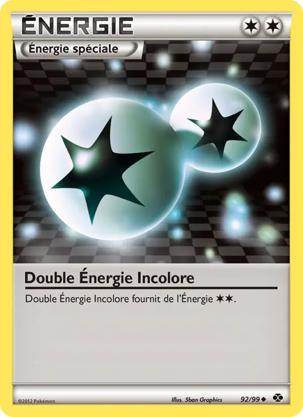 Carte Pokémon Double Énergie Incolore 92