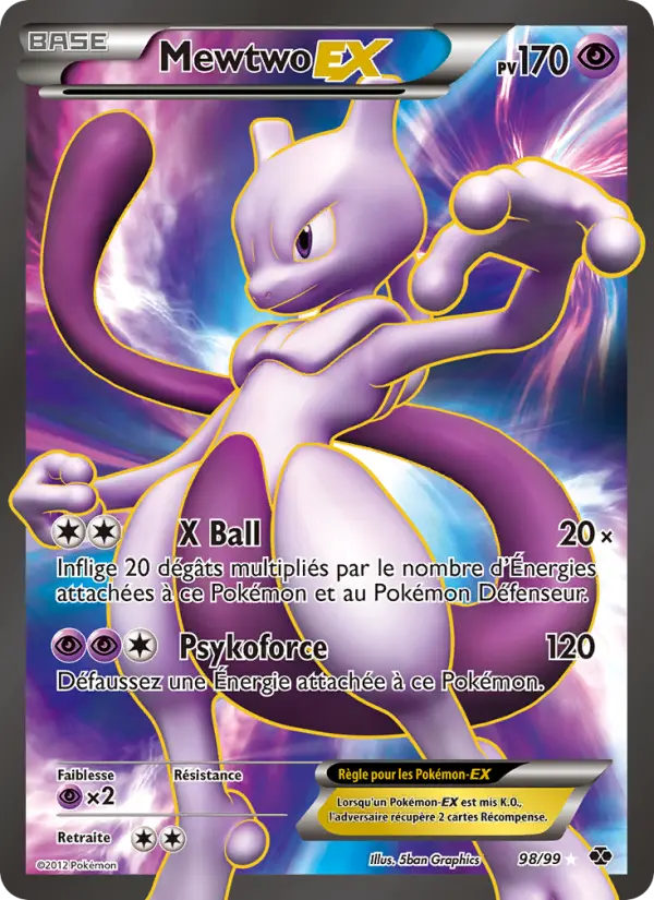 Carte Pokémon Mewtwo-EX 98