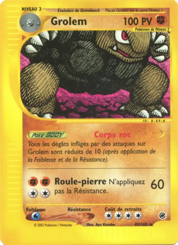 Carte Pokémon Grolem 49