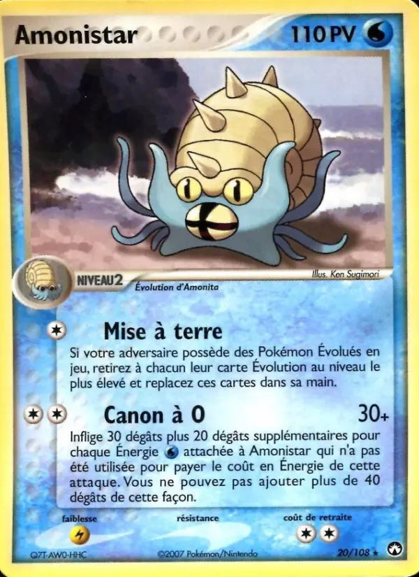 Carte Pokémon Amonistar 20