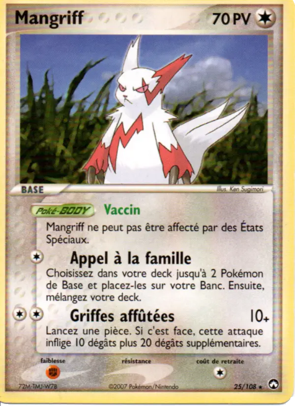Carte Pokémon Mangriff 25