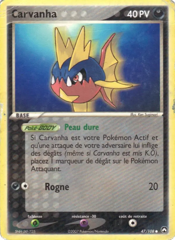 Carte Pokémon Carvanha 47
