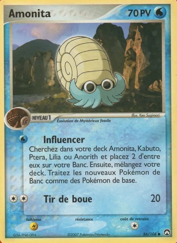 Carte Pokémon Amonita 56