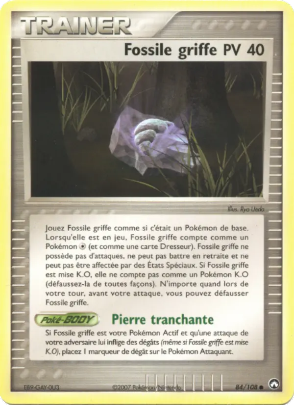 Carte Pokémon Fossile griffe 84