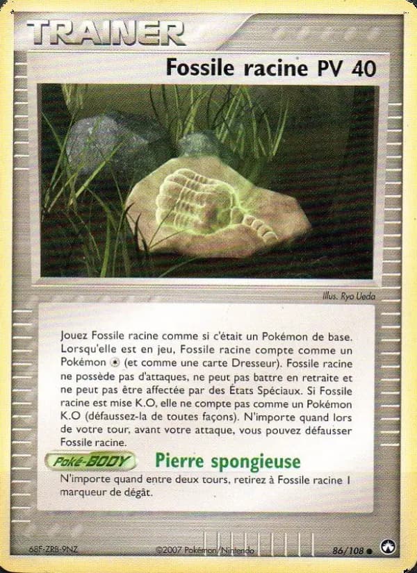 Carte Pokémon Fossile racine 86