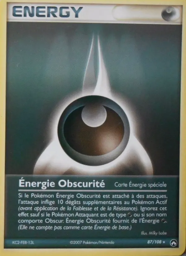Carte Pokémon Énergie Obscurité 87