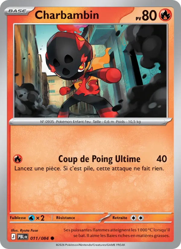 Carte Pokémon Charbambin 011