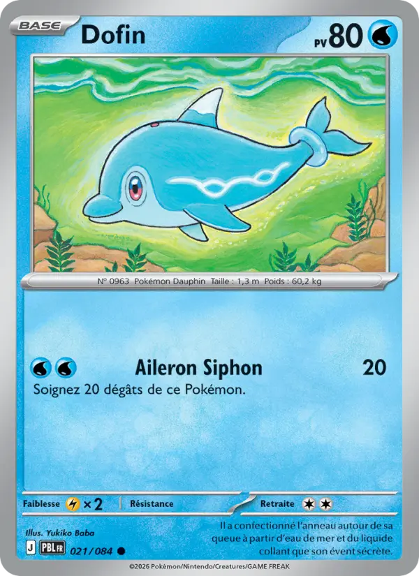 Carte Pokémon Dofin 021
