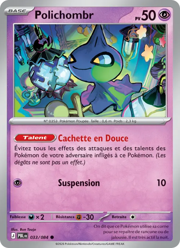 Carte Pokémon Polichombr 033