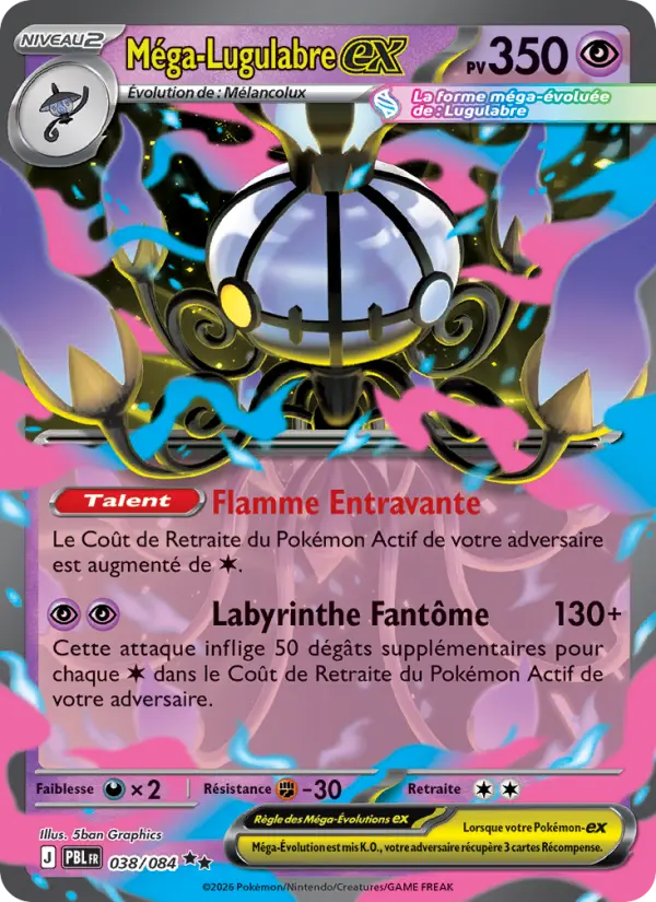 Carte Pokémon Méga-Lugulabre-ex 038