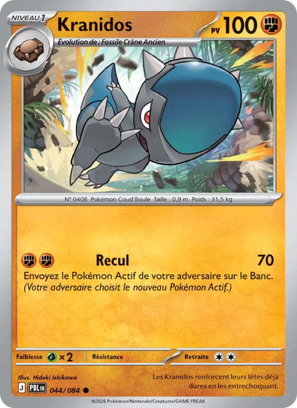 Carte Pokémon Kranidos 044