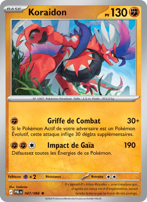 Carte Pokémon Koraidon 047