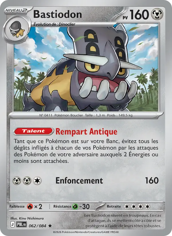 Carte Pokémon Bastiodon 062