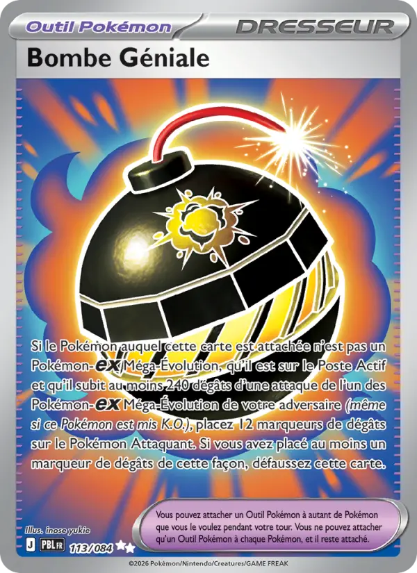 Carte Pokémon Bombe Géniale 113