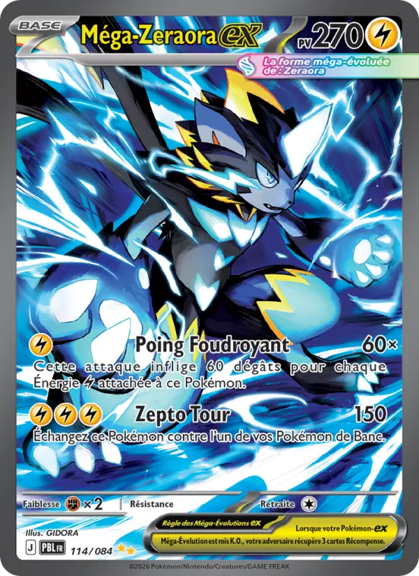 Carte Pokémon Méga-Zeraora-ex 114