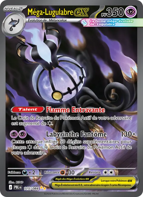 Carte Pokémon Méga-Lugulabre-ex 115