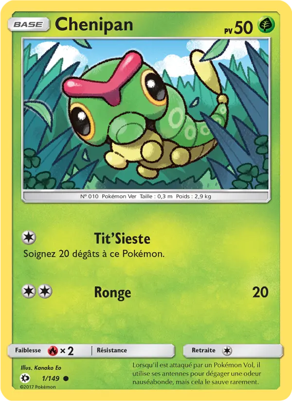 Carte Pokémon Chenipan 1