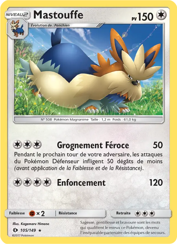 Carte Pokémon Mastouffe 105