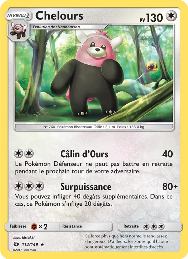 Carte Pokémon Chelours 112