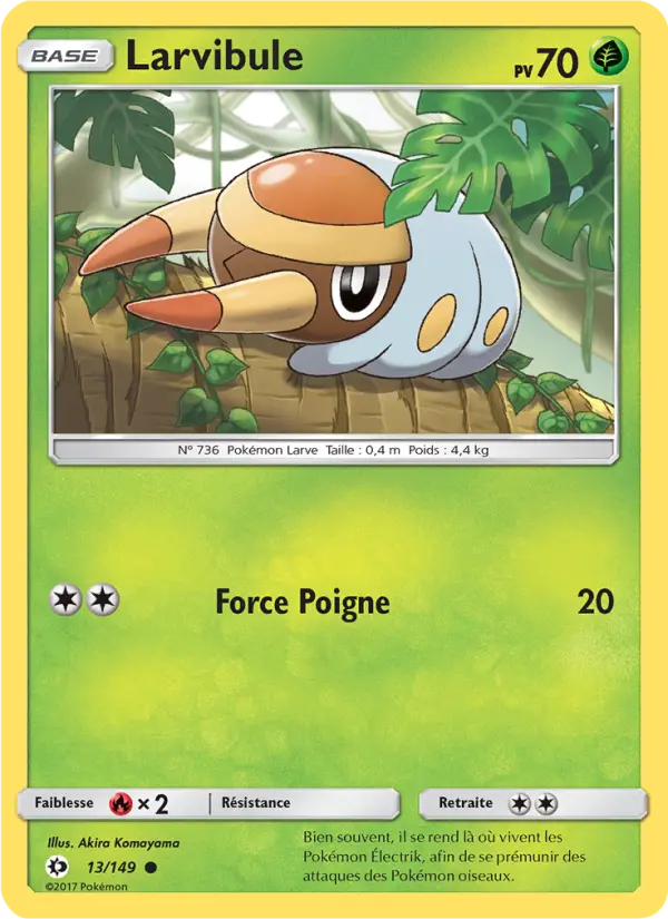 Carte Pokémon Larvibule 13