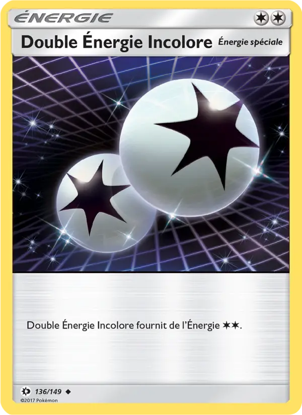 Carte Pokémon Double Énergie Incolore 136