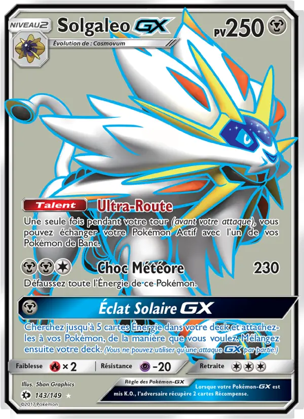 Carte Pokémon Solgaleo GX 143