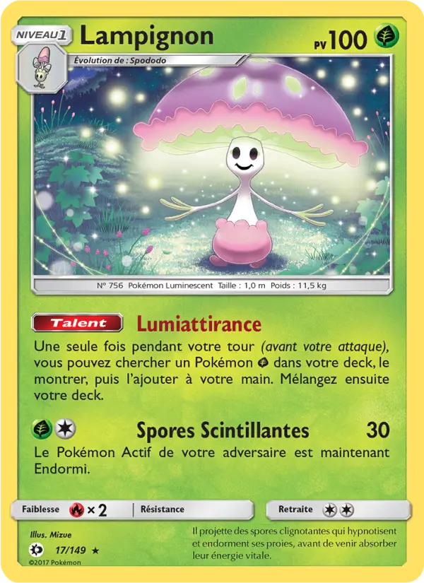 Carte Pokémon Lampignon 17