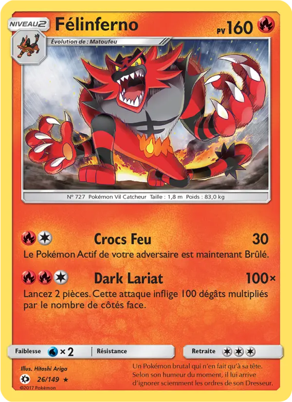 Carte Pokémon Félinferno 26