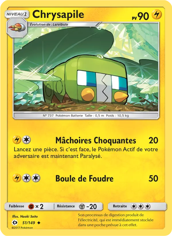 Carte Pokémon Chrysapile 51