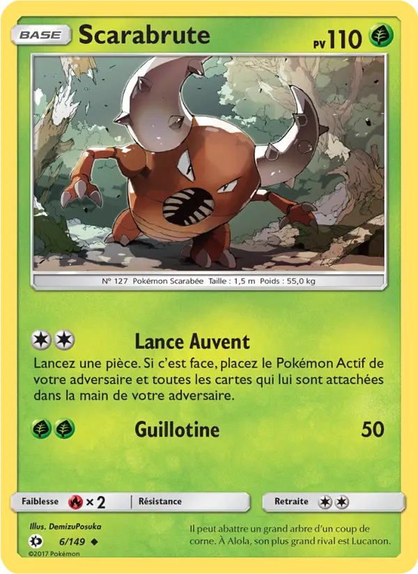 Carte Pokémon Scarabrute 6