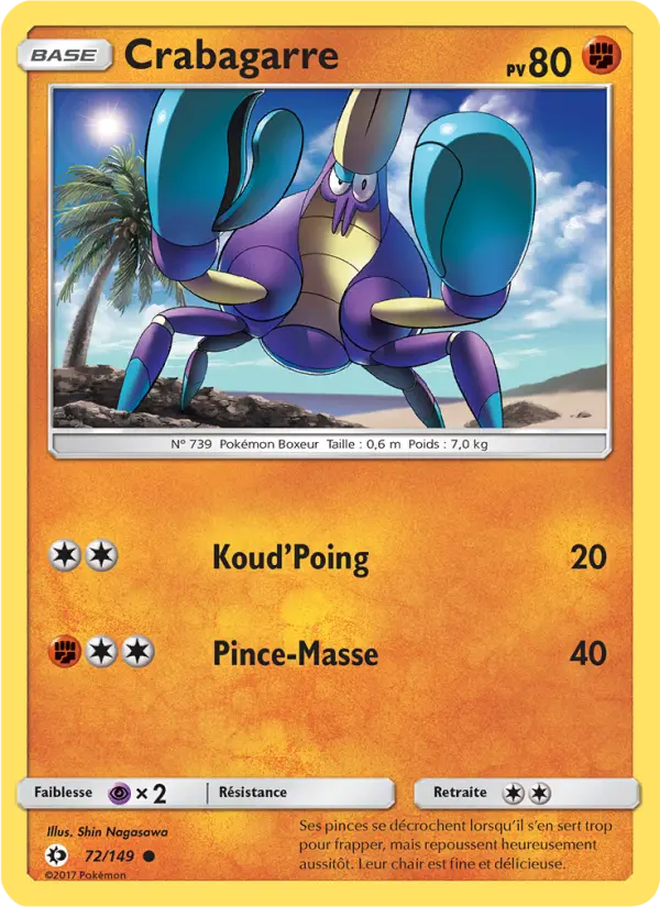 Carte Pokémon Crabagarre 72