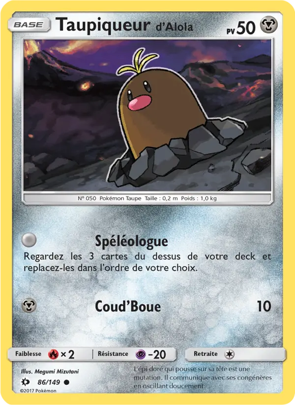 Carte Pokémon Taupiqueur d’Alola 86