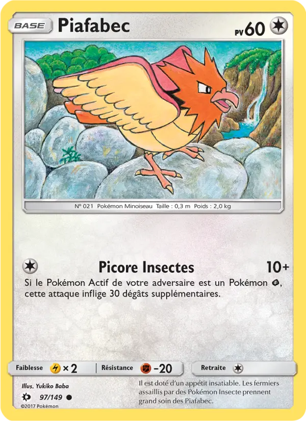 Carte Pokémon Piafabec 97