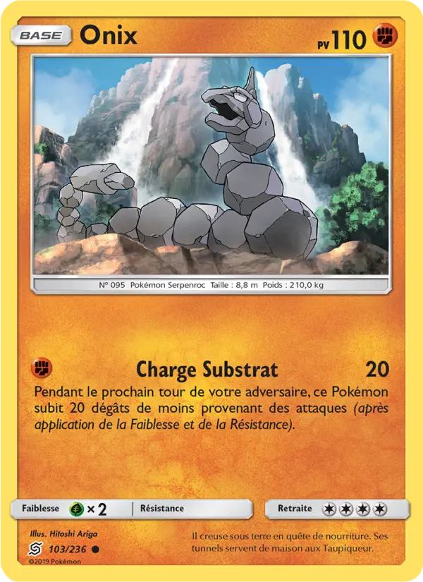 Carte Pokémon Onix 103