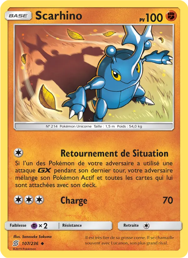 Carte Pokémon Scarhino 107