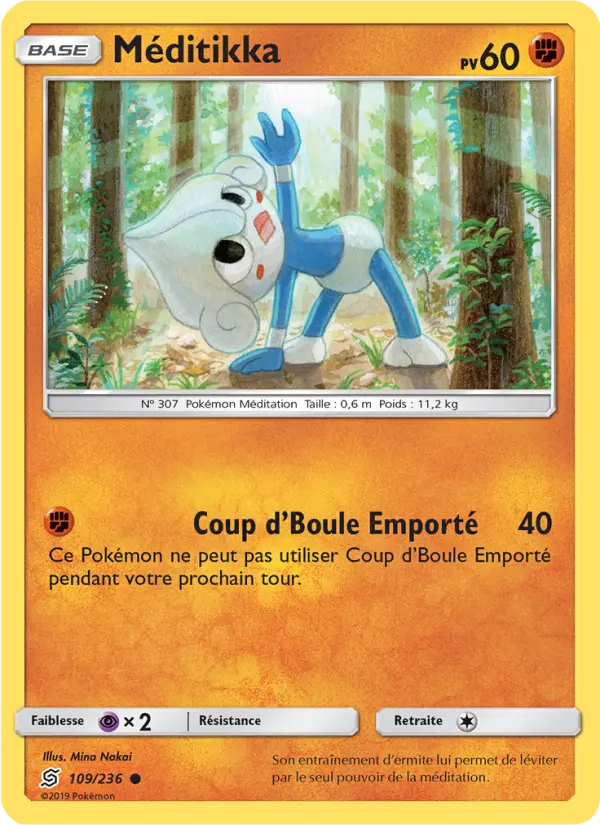 Carte Pokémon Méditikka 109