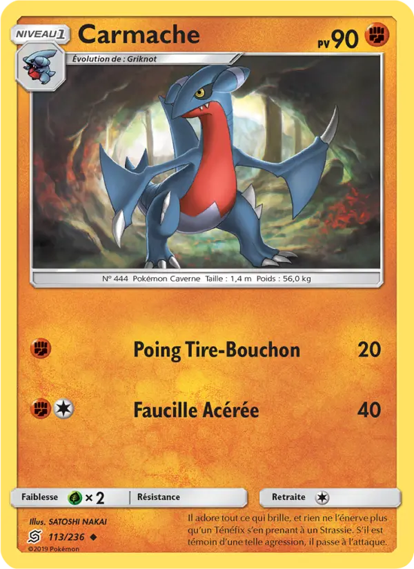 Carte Pokémon Carmache 113