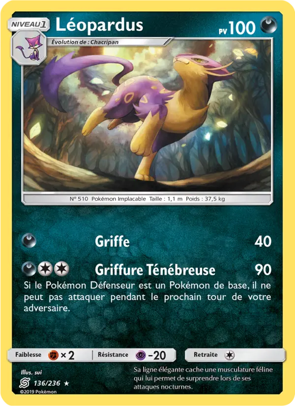 Carte Pokémon Léopardus 136